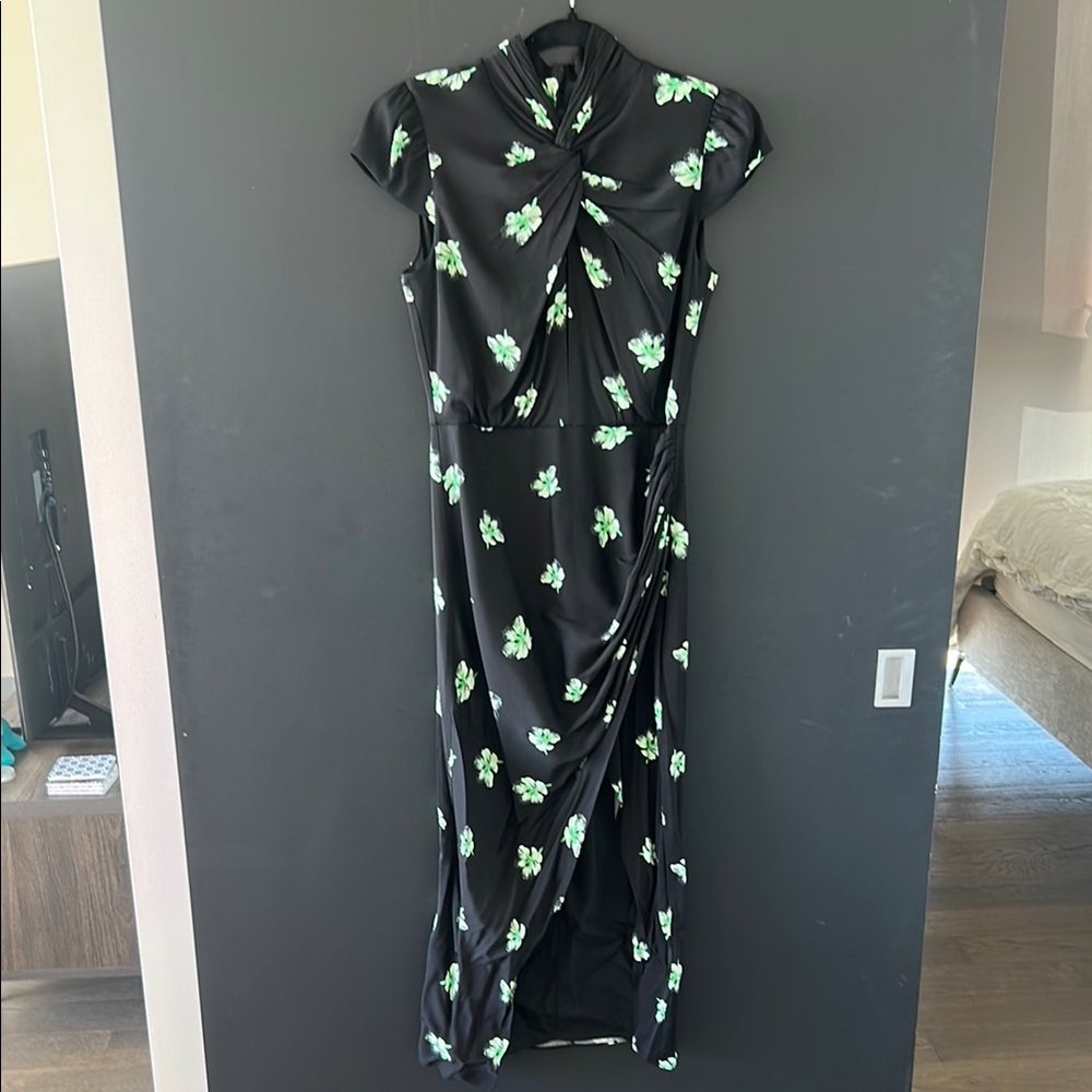 Elegant Black Floral Dress